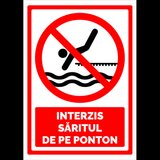 Semn pentru interzicerea saritul de pe ponton